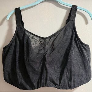 Elila underwire bra style 2101-02 size 38J like new in black!